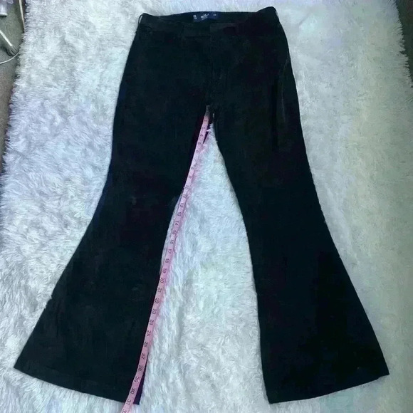 Hollister Pants - Hollister Black Velour Flare Jeans. Size 31.